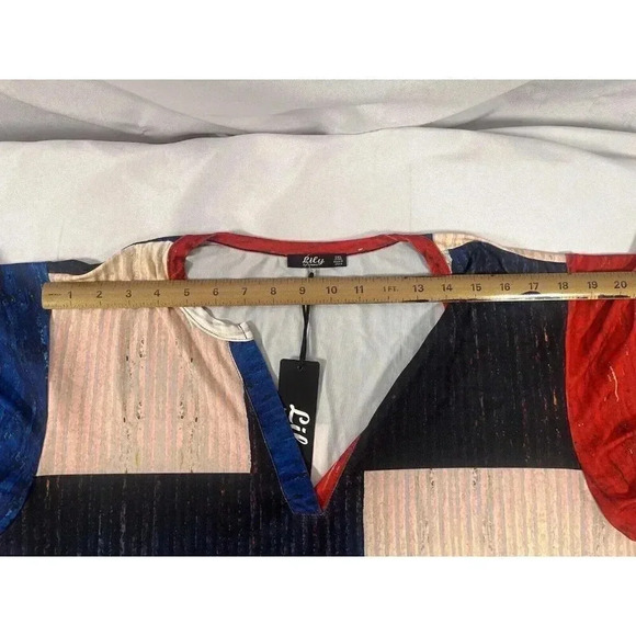 LILY by Firmiana Blouse Womens 3X Top Patriotic NWT - Picture 6 of 6